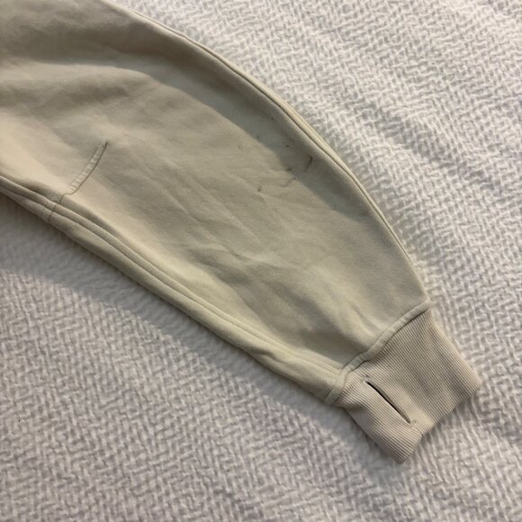 Lululemon Scuba Oversized Funnel Neck Half-Zip Hoodie White Opal M/L Cotton - Picture 9 of 15